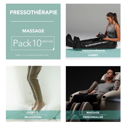 tarifs pressothérapie et massage pack 10 séances Cryoadvance Annecy